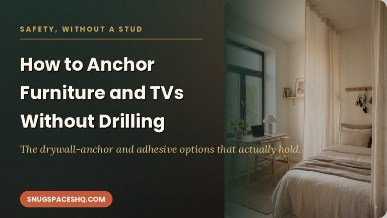 How to Anchor Furniture and TVs in a Rental Without Drilling Into a Stud
