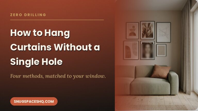 How to Hang Curtains Without Drilling a Single Hole