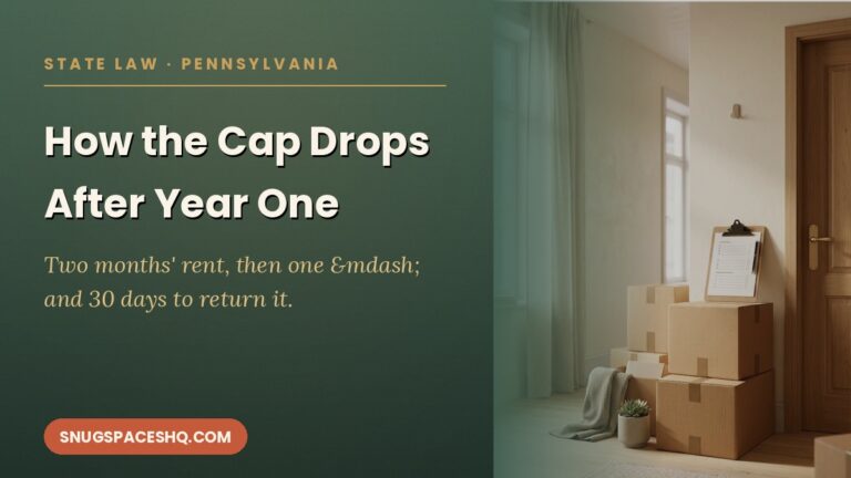 Pennsylvania Security Deposit Law: How the Cap Drops After Year One