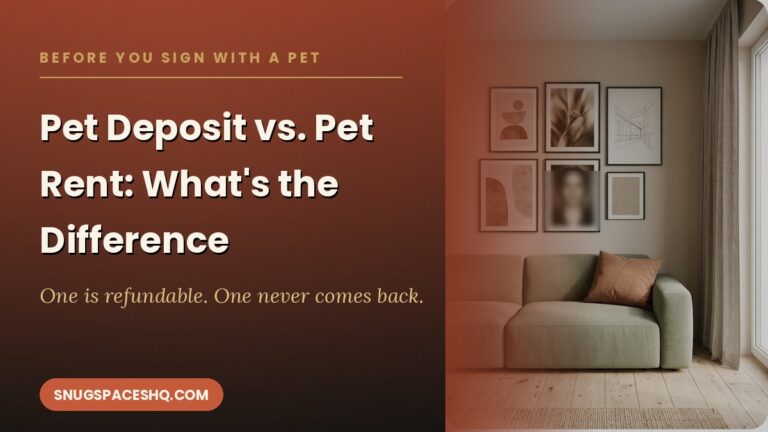 Pet Deposit vs. Pet Rent: What to Know Before You Sign With a Pet