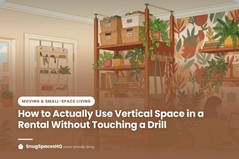 How to Actually Use Vertical Space in a Rental Without Touching a Drill