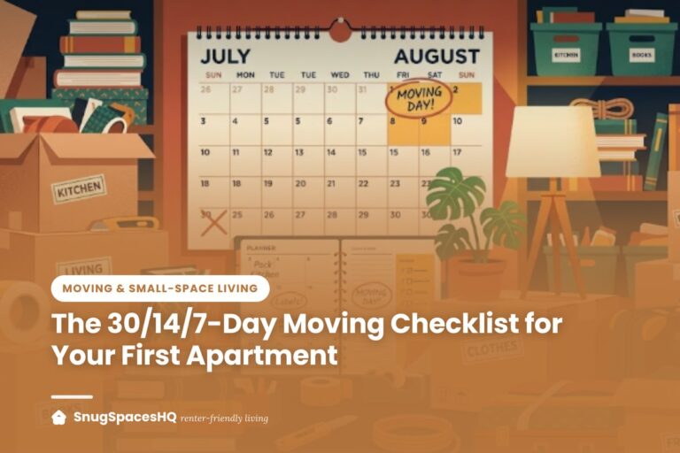 The 30/14/7-Day Moving Checklist for Your First Apartment