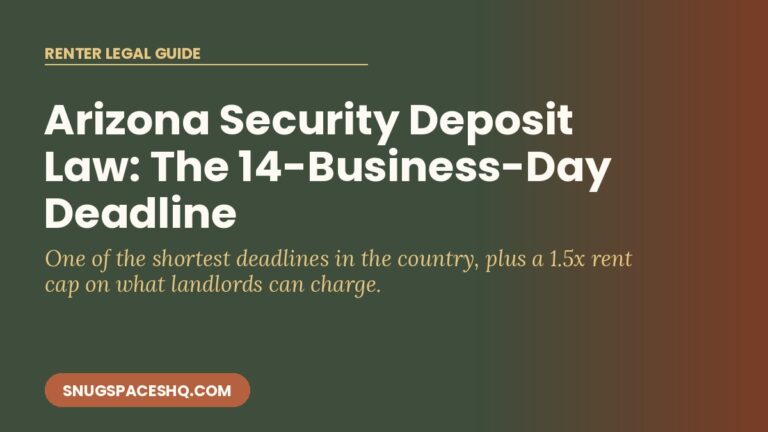 Arizona Security Deposit Law: The 14-Business-Day Deadline, Explained