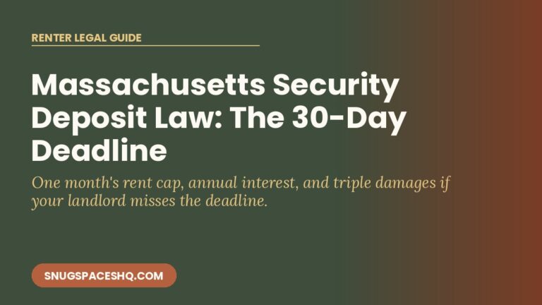 Massachusetts Security Deposit Law: The 30-Day Deadline, Explained